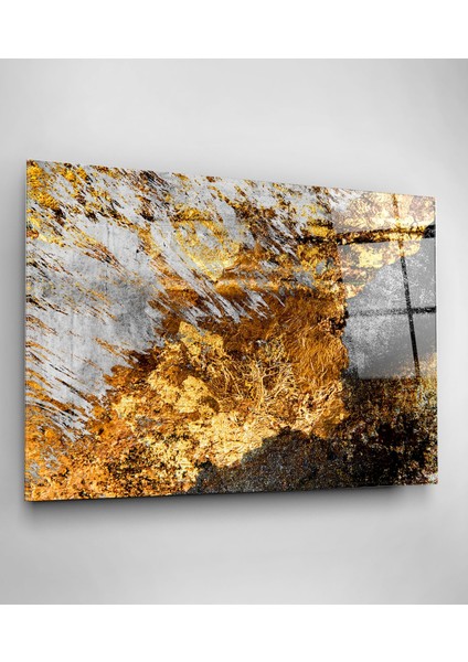 Gold Detay Soyut Cam Tablo, Dekoratif Cam Tablo modelleri