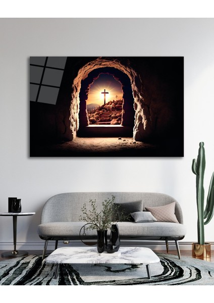 Paskalya Mezarı Cam Tablo