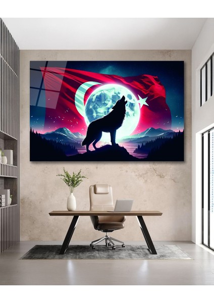 Bozkurt ve Türk Bayrağı Cam Tablo modelleri