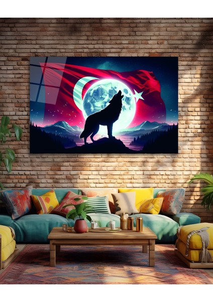 Bozkurt ve Türk Bayrağı Cam Tablo fırsatları