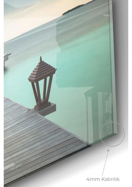 Okyanus ve Iskele | Manzara Temalı Cam Tablo | 50X70 cm modelleri