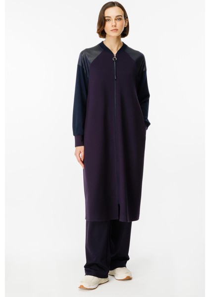 Mix Garni Detaylı Örme Kap Ferace-Laci