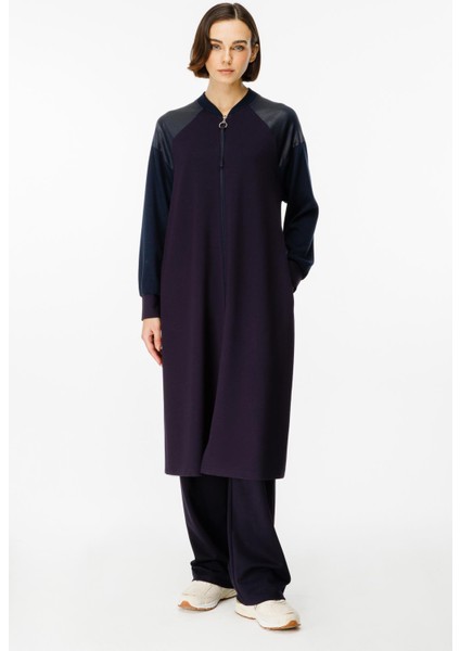 Mix Garni Detaylı Örme Kap Ferace-Laci fiyatları