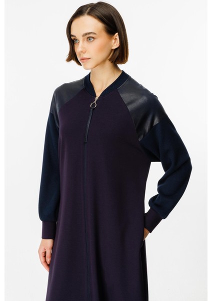 Mix Garni Detaylı Örme Kap Ferace-Laci