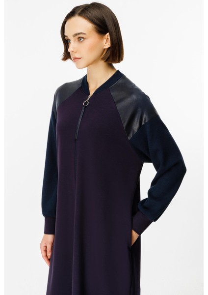 Mix Garni Detaylı Örme Kap Ferace-Laci