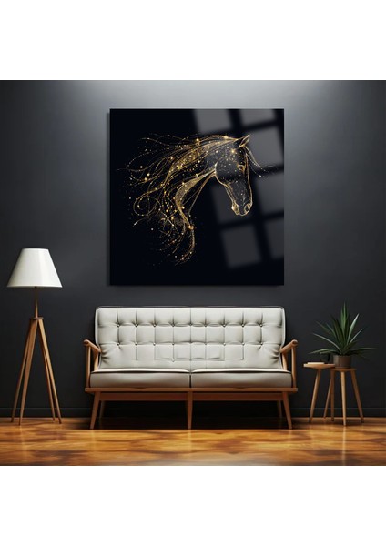 Gold At Ultra Yüksek Çözünürlük Kare Cam Tablo Ev Iş Yeri Ofis Hediyesi Soyut Tasarım Tablo modelleri