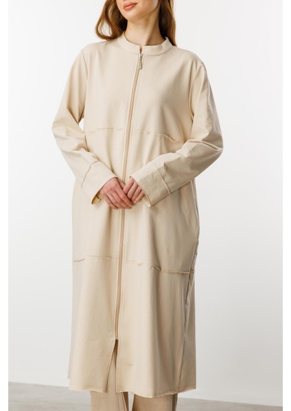 Fully Pamuk Karışımlı Ince Örme Spor Kap/ Ferace-Taş indirimleri