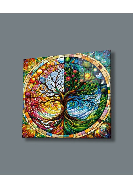 Eski Çağ Simyacı Cam Tablo