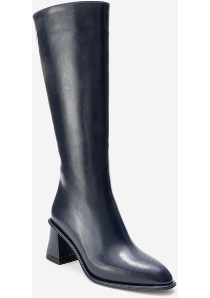 Paradis Lacivert Cilt Kadın Kalın Topuklu Çizme indirimleri