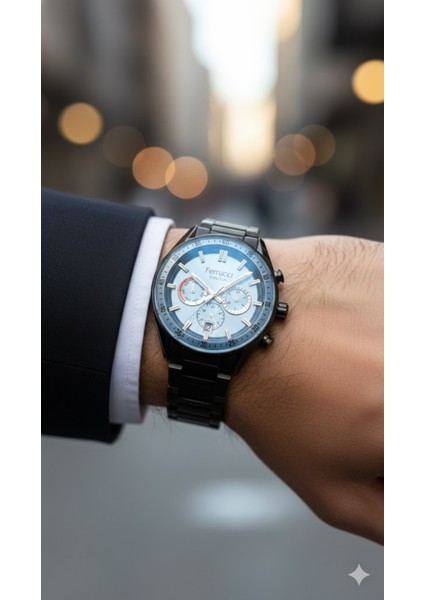 Erkek Kol Saati Siyah Renk, Buz Mavisi Kadran – Şık Metal Kordon, 2 Yıl Garantili modelleri