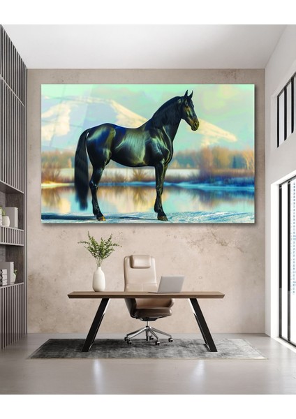 Siyah At Cam Tablo modelleri