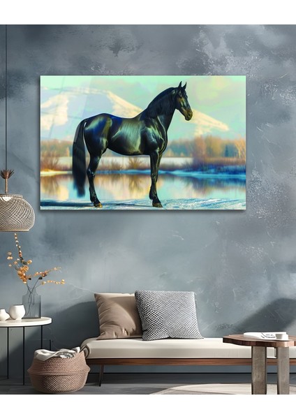 Siyah At Cam Tablo indirimleri