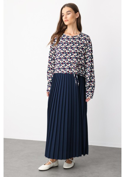 Aller Üst Empirme Alt Pilise Elbise Zamansız Kap-Elbise-Laci