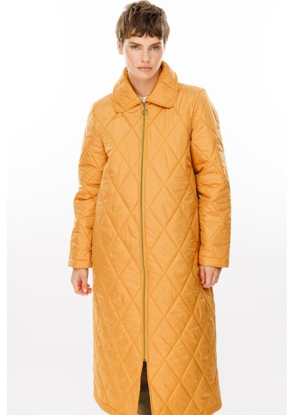 Paris Hafif Elyaf Yalıtımlı Baharlık Trençkot Kap Kaban-Hardal modelleri