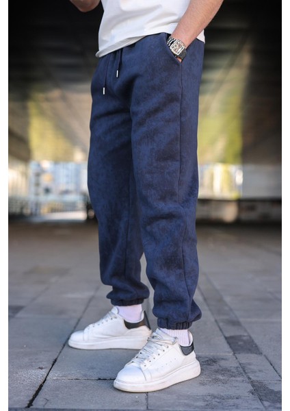 Lacivert Batik Desenli Jogger Eşofman Altı E6582