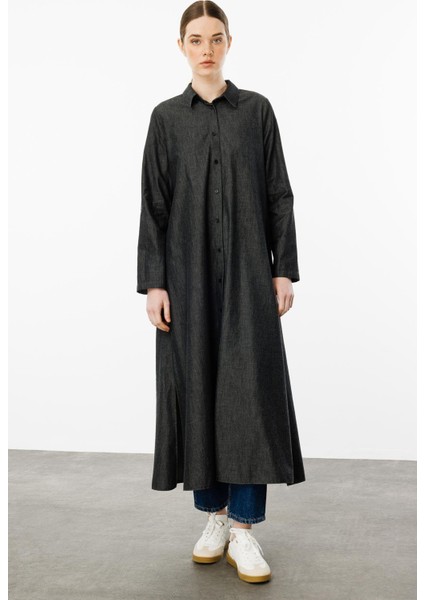 Renkli Boncuk Işleme %100 Pamuk Ince Kot Spor Kap Ferace-Siyah modelleri