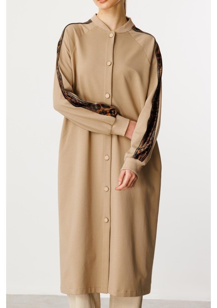 F/ı Leopar Garni Pamuk Karışımlı Ince Örme Kap/ Frrce-Vizon modelleri