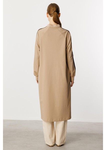 F/ı Leopar Garni Pamuk Karışımlı Ince Örme Kap/ Frrce-Vizon