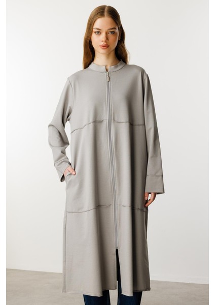 Fully Pamuk Karışımlı Ince Örme Spor Kap/ Ferace-Gri fiyatları