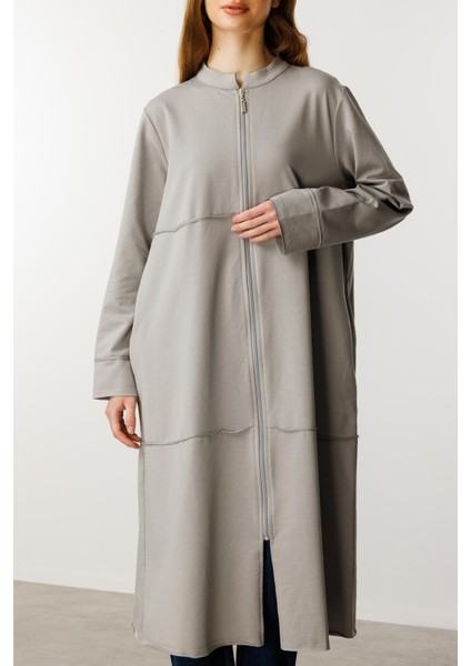 Fully Pamuk Karışımlı Ince Örme Spor Kap/ Ferace-Gri fırsatları