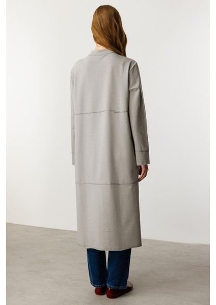 Fully Pamuk Karışımlı Ince Örme Spor Kap/ Ferace-Gri indirimleri