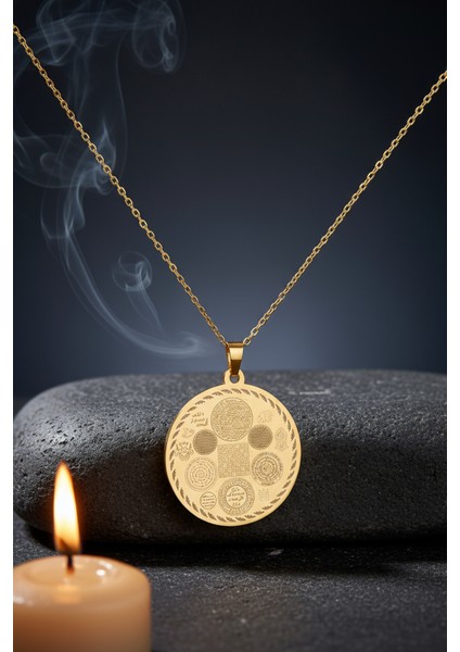 Altın Renk Titanyum Kaplama Çelik Kolye Paslanmaz Zincir Kararmaz, Paslanmaz Dayanıklı