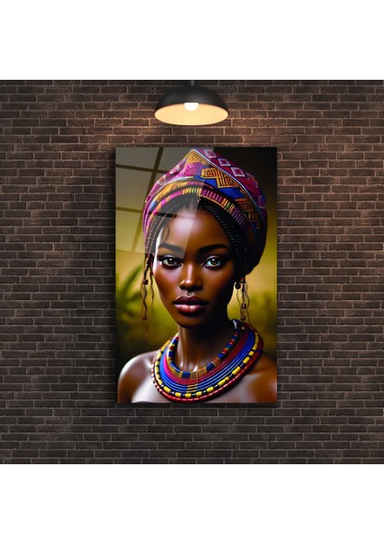 Geleneksel Afrikalı Kadın Cam Tablo fiyatları