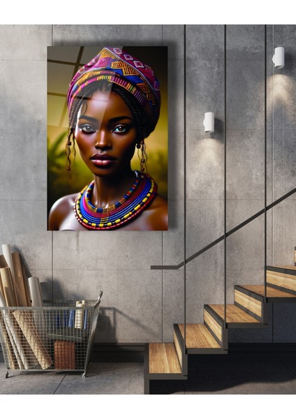 Geleneksel Afrikalı Kadın Cam Tablo fırsatları