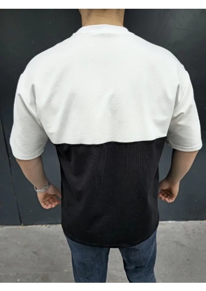 Unisex Torba Cep Detaylı Parçalı Tshirt fırsatları