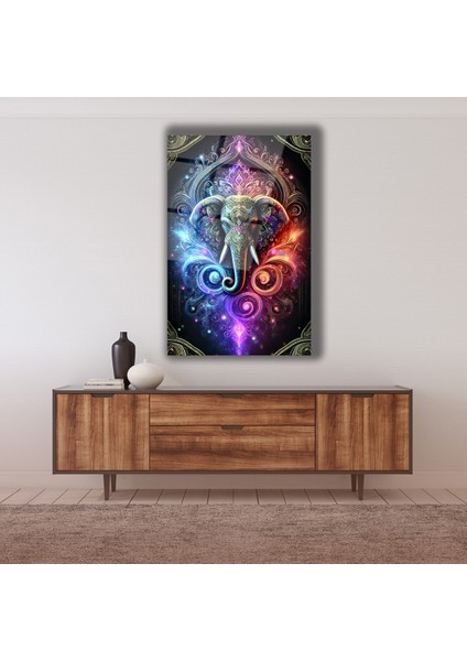 Renkli Fil Cam Tablo