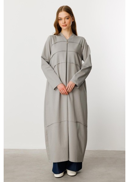 Ben Özel Pamuk Karışımlı Dökümlü ve Konforlu Kap-Gri fırsatları