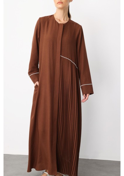 Lcn Pilise Biye Detaylı Ipekçe Doku Hafif Kap-Ferace-Kahve fırsatları