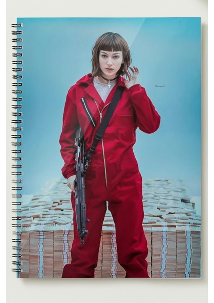 Squıt Game (Tokyo) A5 Metal Spiralli Çizgisiz Sert Kapak Squıt Game Defter