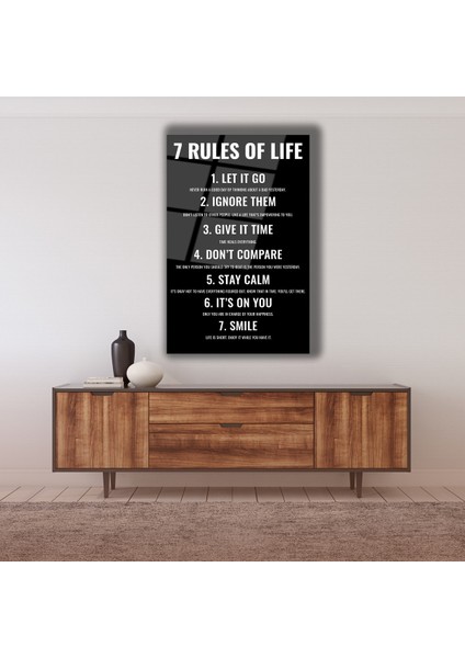 Hayatın 7 Kuralı Cam Tablo indirimleri