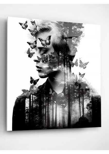 Butterfly Art Cam Tablo, Dekoratif Cam Tablo fiyatları