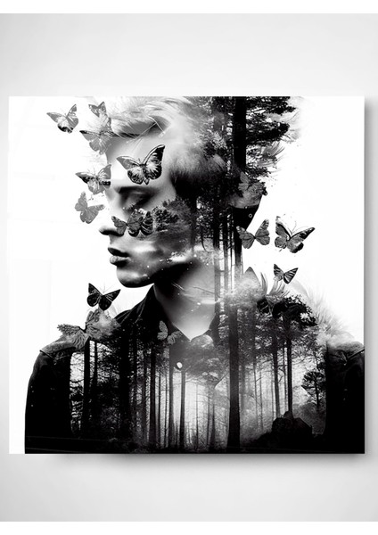 Butterfly Art Cam Tablo, Dekoratif Cam Tablo modelleri