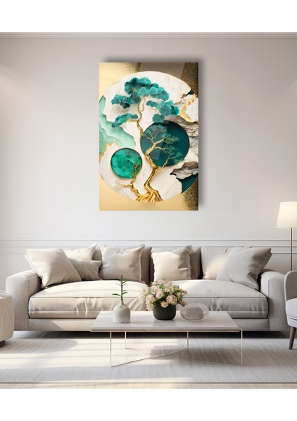 Soyut Bonsai Ağaç Cam Tablo indirimleri