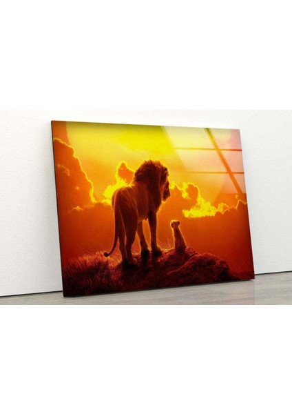 Aslan Temperli Cam Duvar Tablosu fiyatları