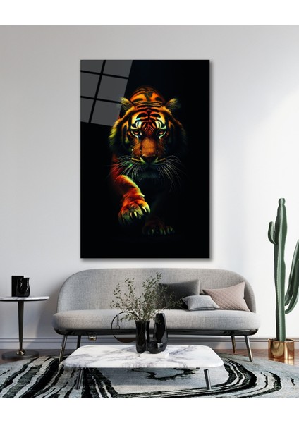 Karanlıklar Ardında Kaplan Cam Tablo