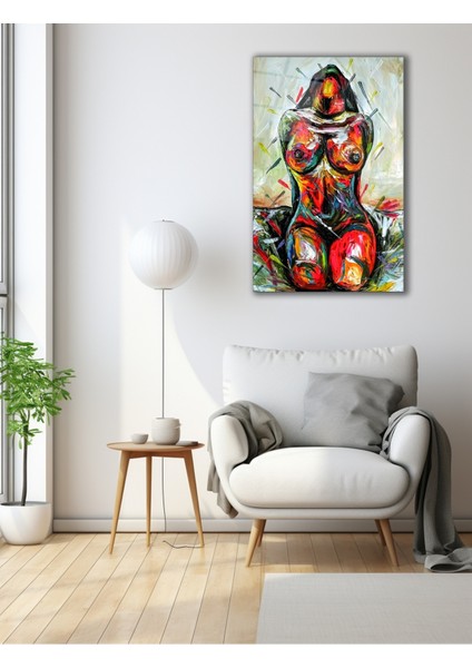 Renkli Nü Sanatı Cam Tablo modelleri