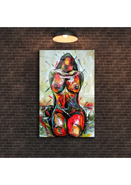 Renkli Nü Sanatı Cam Tablo fırsatları