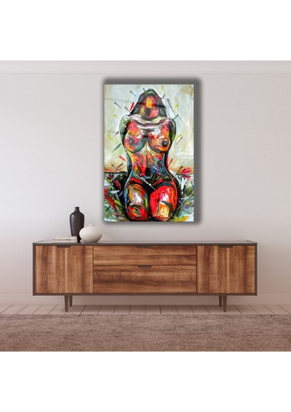 Renkli Nü Sanatı Cam Tablo indirimleri