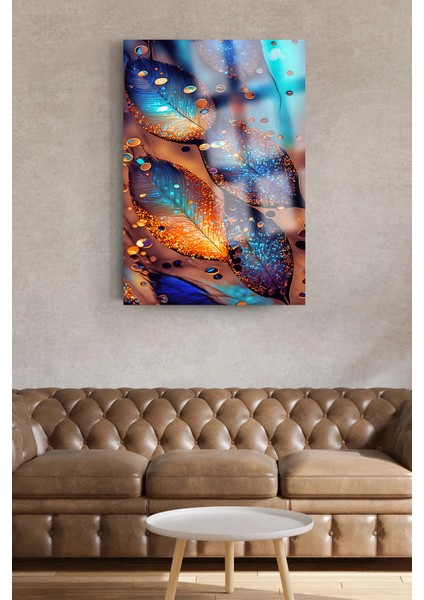 Ultra Yüksek Çözünürlüklü Cam Yağmur Yaprak Tablosu Kırılmaz Cam Tablo Ev, Salon, Hediyesi fırsatları