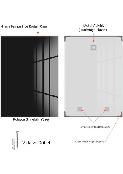 Gece Manzarası Cam Tablo , Salon Duvar Dekoru , Temperli Cam Üzeri Baskı , Asılmaya Hazır, Ev Dekoru fırsatları