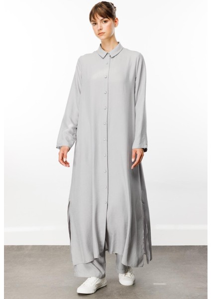 Nouvo Ipekçe Doku Kap / Elbise-Gri fiyatları