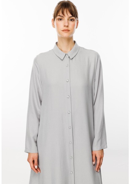 Nouvo Ipekçe Doku Kap / Elbise-Gri indirimleri