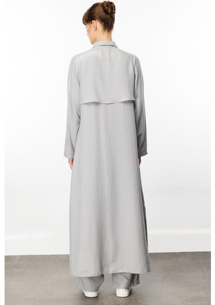 Nouvo Ipekçe Doku Kap / Elbise-Gri