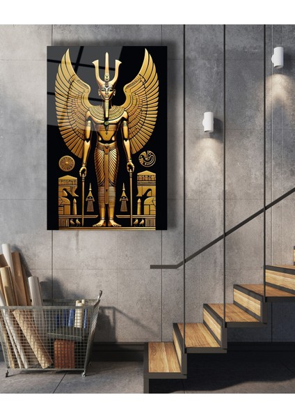 Antik Mısır Altın Pharaoh Cam Tablo fiyatları
