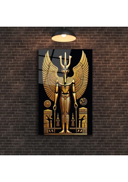 Antik Mısır Altın Pharaoh Cam Tablo modelleri