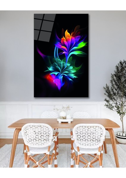 Renkli Çiçek Cam Tablo fiyatları